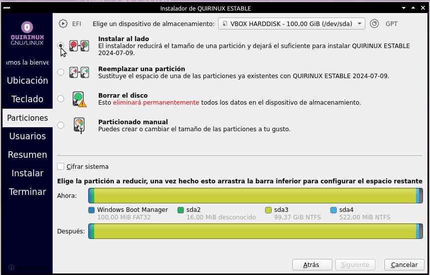 Instalar Quirinux al lado de WIndows