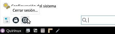 Cerrar sesión desde el Botón Quirinux