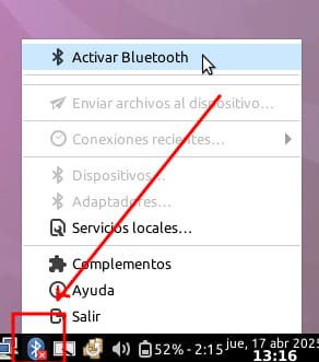 Activar bluetooth en Quirinux