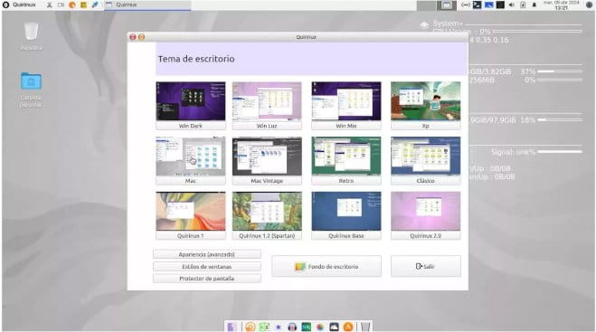 Gestor de estilos de Quirinux