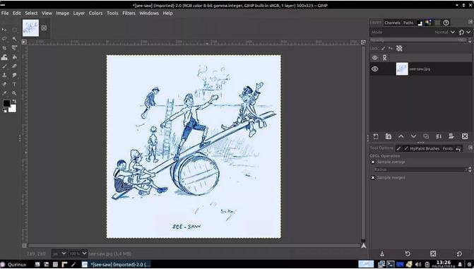 Gimp personalizado por Quirinux